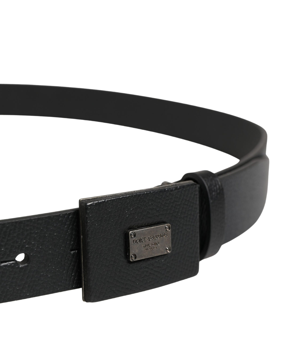 Dolce & Gabbana Calfskin Leather Belt - Black