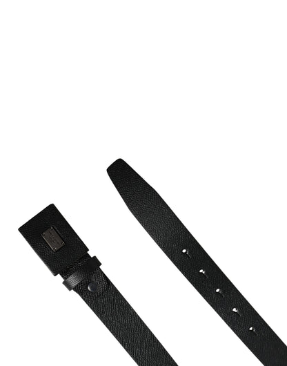 Dolce & Gabbana Calfskin Leather Belt - Black