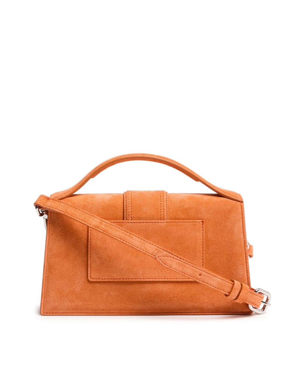 Small Crossbody Flap Handbag by Jacquemus for women in leather brown, gold & terracotta features an multi-faceted design with a secure flap & magnetic, ample cardholder, and versatile crossbody-strap, shoulder-strap, adjustable-strap & handle for a multi-faceted finish.