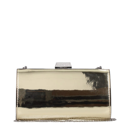 Clutch Handbag by Jimmy Choo for women in synthetic polyurethane leather gold features an sculptural silhouette, showcasing a secure and sculptural with versatile for a sophisticated look.