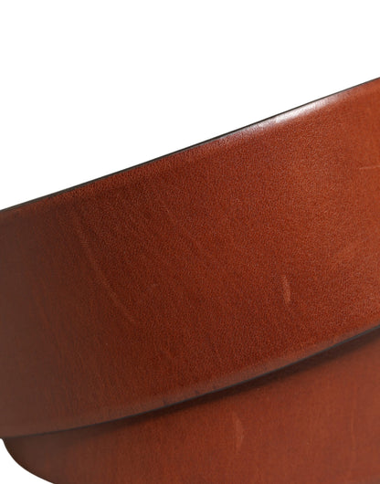 Dolce & Gabbana Leather & Metal Belt - Brown Gold