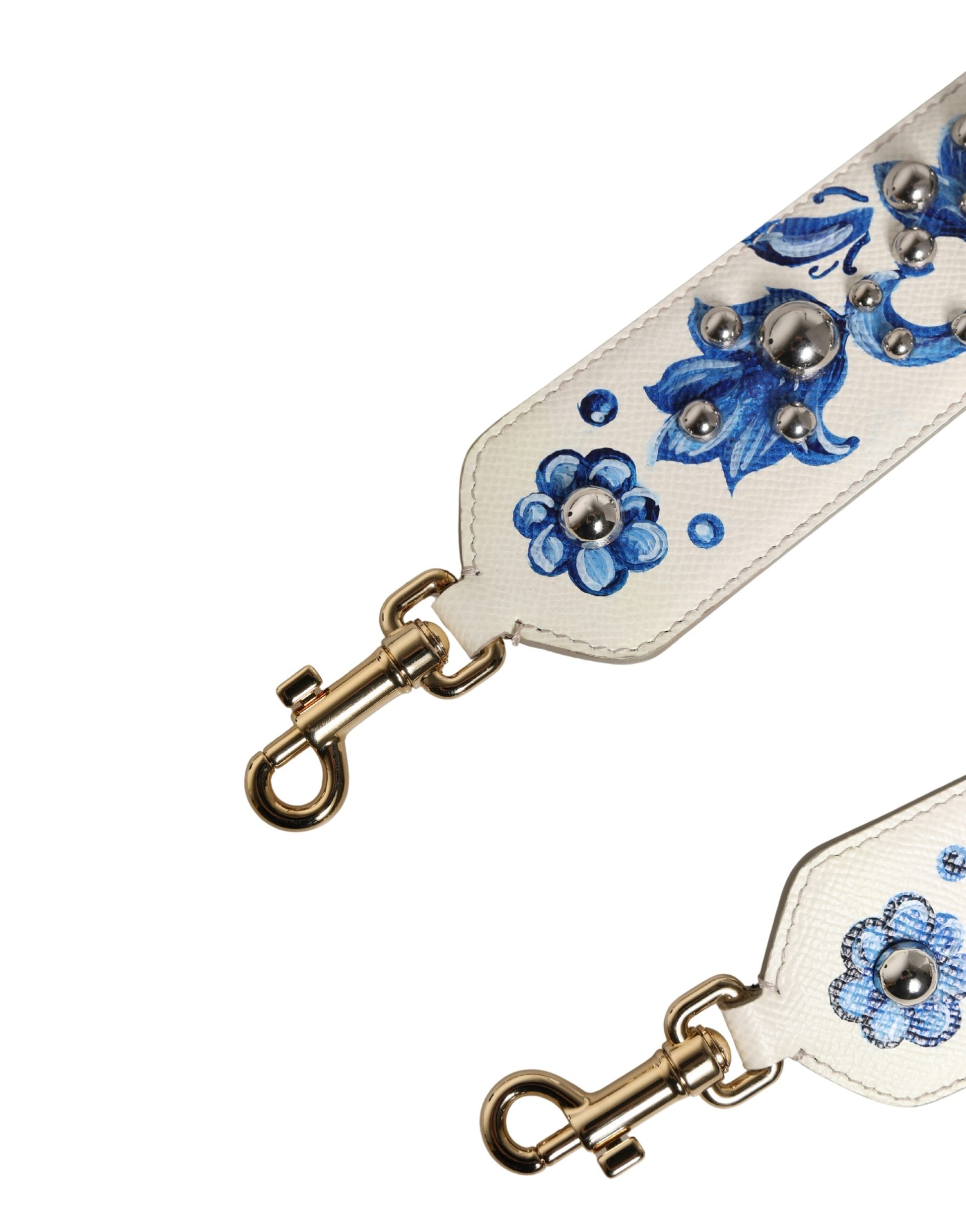 Shoulder Strap from Dolce & Gabbana for women in calf leather blue, gold, silver, white & floral features an on trend design from the Calf Leather Shoulder Strap collection, highlighting a premium look.