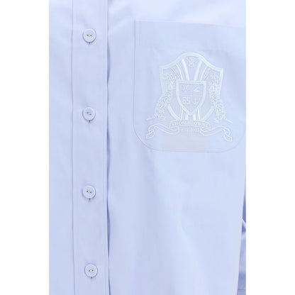 Thom Browne Women's Oversized Cotton Shirt - Blue Patterned