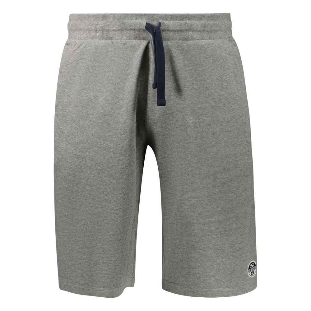 Activewear Shorts by North Sails for men in cotton gray features a dynamic silhouette with a athletic , showcasing adjustable-waistband in a premium short cut for high-performance style.