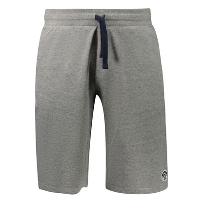 Activewear Shorts by North Sails for men in cotton gray features a dynamic silhouette with a athletic , showcasing adjustable-waistband in a premium short cut for high-performance style.