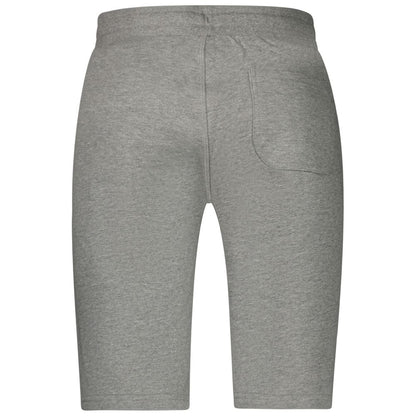 Activewear Shorts by North Sails for men in cotton gray features an sporty athletic with adjustable-waistband, presenting a short and designed for a sporty look.