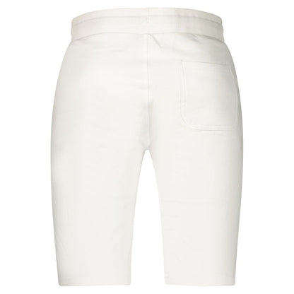 Activewear Shorts by North Sails for men in cotton white features an sporty with adjustable-waistband, presenting a short and designed for a sporty look.