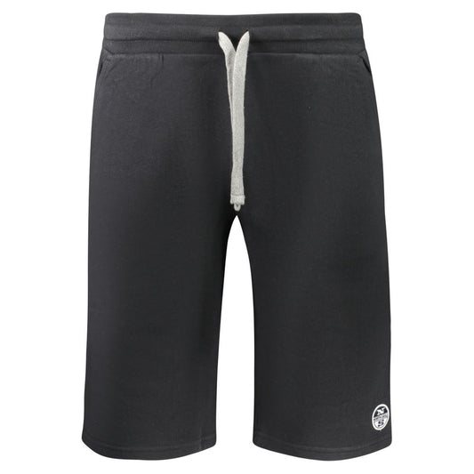 Activewear Shorts by North Sails for men in cotton black & signature features an ergonomic with adjustable-waistband, highlighting a ergonomic and short for a premium, high-performance look.
