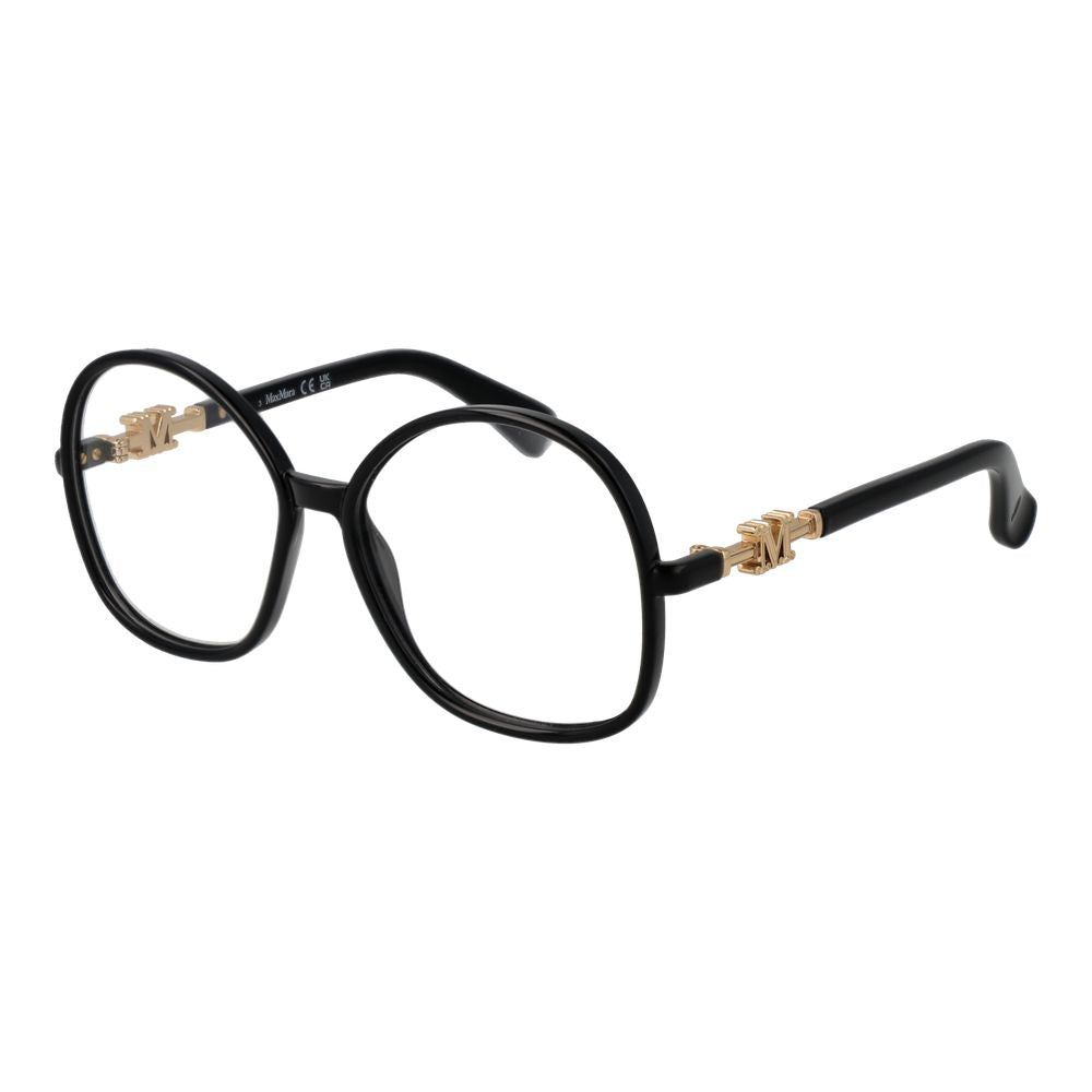 Eyeglasses Frames by Max Mara for women in polyamide & polyurethane black showcases a refined full-frame frame design with a refined black coloured frame finish for a refined and sophisticated look.