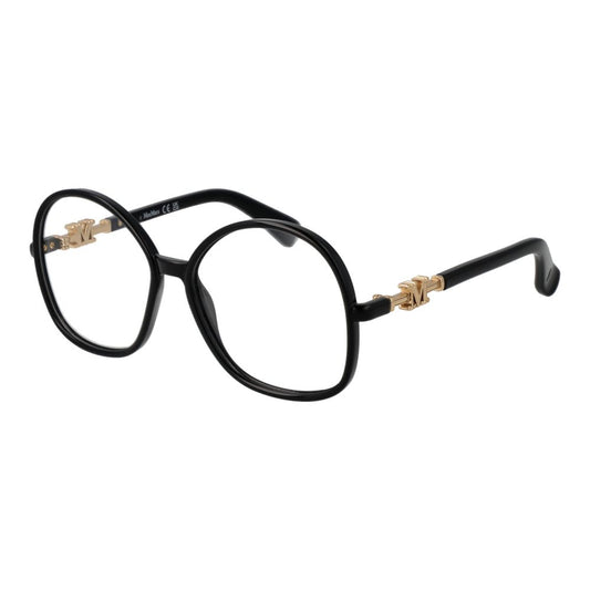 Eyeglasses Frames by Max Mara for women in polyamide & polyurethane black showcases a refined full-frame frame design with a refined black coloured frame finish for a refined and sophisticated look.