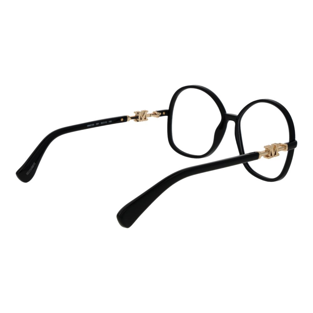 Eyeglasses Frames by Max Mara for women in black features an refined silhouette, showcasing a sophisticated black coloured frame and refined full-frame frame design for a refined look.