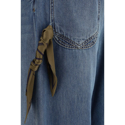 Jeans by Darkpark for women in denim cotton blue features a refined silhouette with a refined relaxed-fit, regular-fit, wide & oversized, defined by a and a refined long for a refined finish.