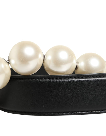 Shoulder Strap by Dolce & Gabbana for women in brass zamak & calf leather black, pearl, silver & white features a effortlessly chic design, perfectly complementing the signature look of the Brass Zamak Calf Leather Shoulder Strap.