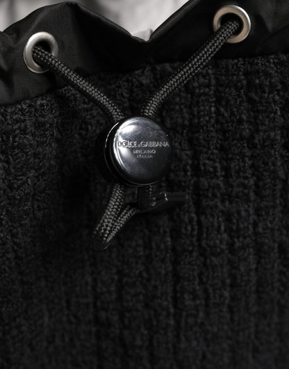 Backpack by Dolce & Gabbana for men in leather virgin wool & nylon black presents a stately Leather Virgin Wool Nylon Backpack design, showcasing a secure zipper with ample and versatile backpack-strap for a stately finish.