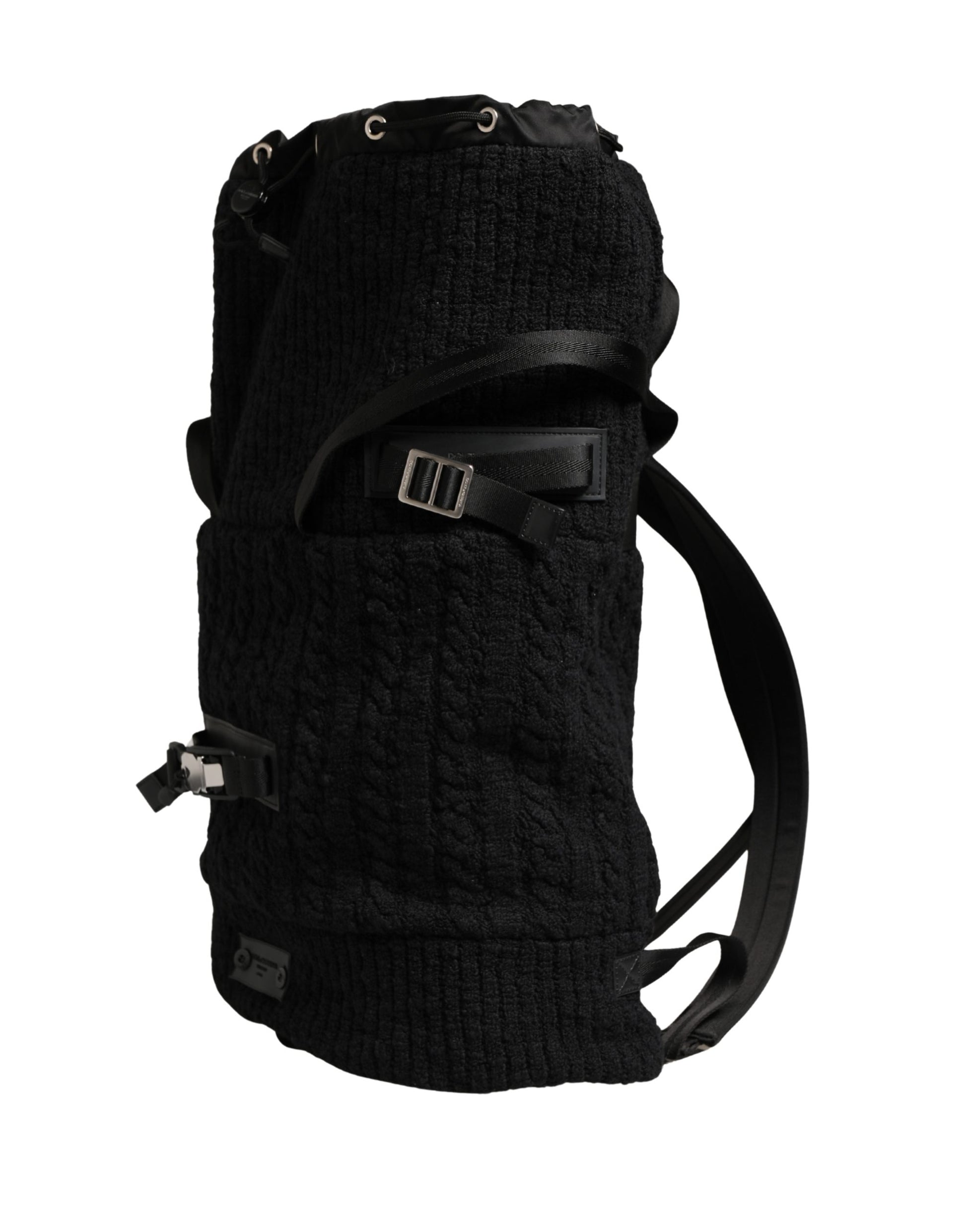 Backpack by Dolce & Gabbana for men in leather virgin wool & nylon black features a stately Leather Virgin Wool Nylon Backpack design, showcasing a secure zipper, ample , and versatile backpack-strap for a stately finish.