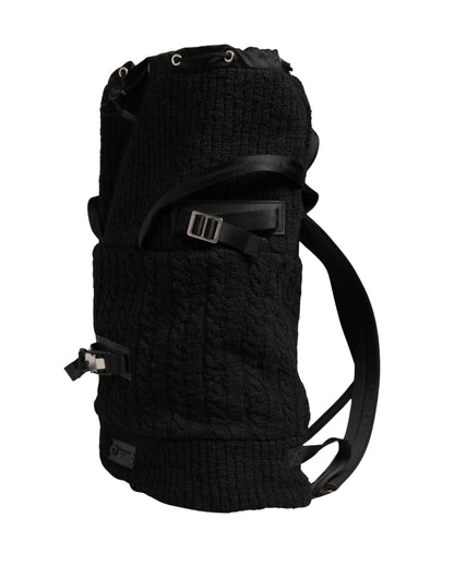 Backpack by Dolce & Gabbana for men in leather virgin wool & nylon black features a stately Leather Virgin Wool Nylon Backpack design, showcasing a secure zipper, ample , and versatile backpack-strap for a stately finish.