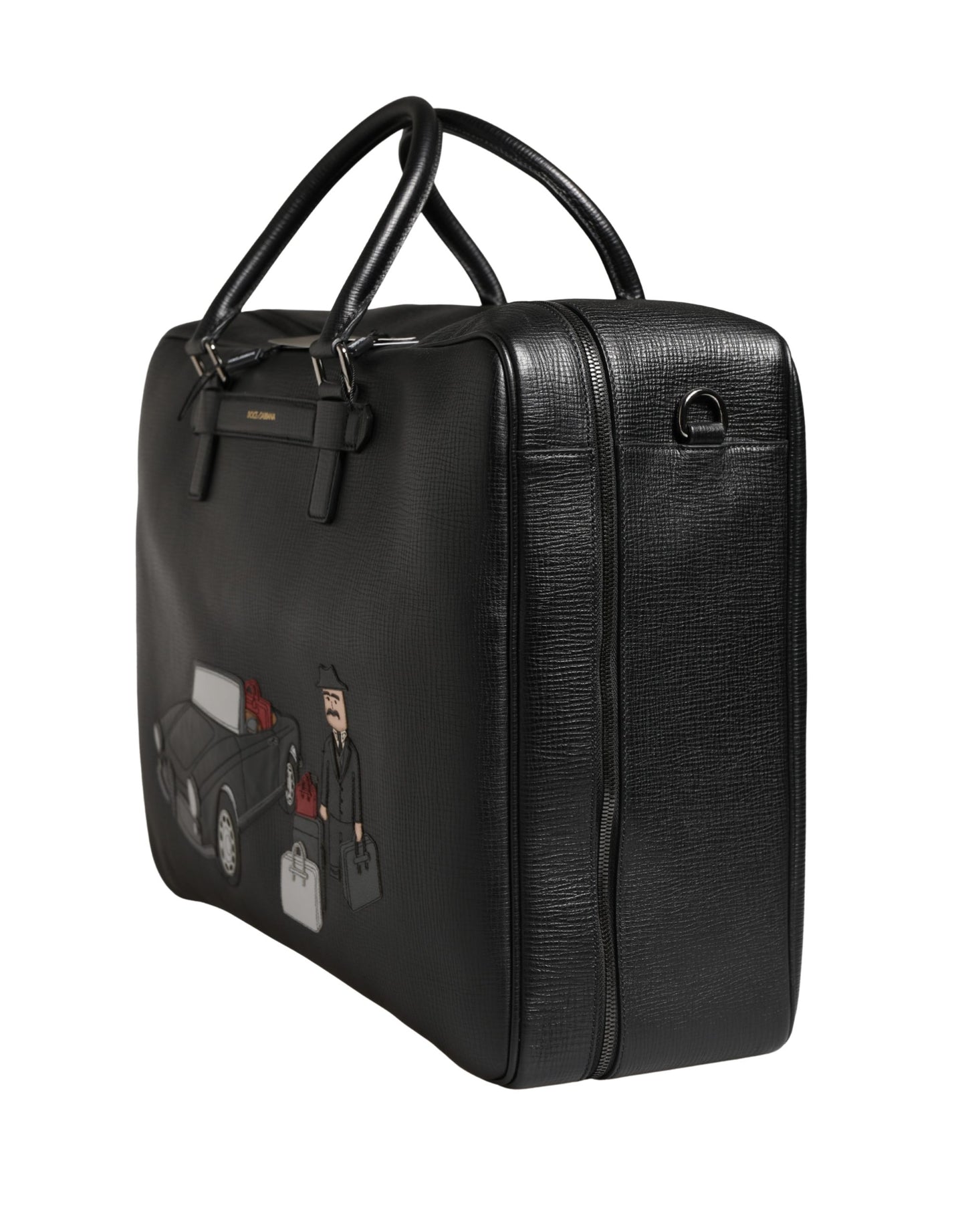 Weekender Convertible Handbag by Dolce & Gabbana for unisex in calf leather black features a exquisite silhouette with a secure zipper, ample laptop-compartment, and versatile for a exquisite look.