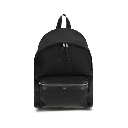 Backpack by Saint Laurent for men in polyamide leather black & signature features an ultra-portable silhouette from the City Polyamide Leather Backpack range, with a secure zipper, ample , and versatile handle, backpack-strap & adjustable-strap.