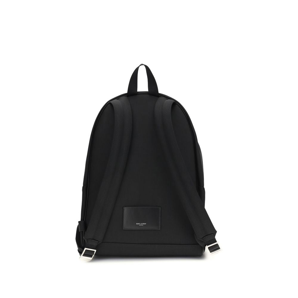 Backpack by Saint Laurent for men in polyamide leather black & signature presents a versatile City Polyamide Leather Backpack design, showcasing a secure zipper with ample and versatile handle, backpack-strap & adjustable-strap for a versatile finish.