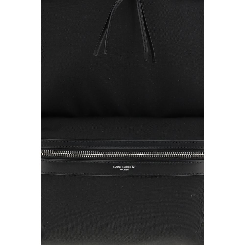 Backpack by Saint Laurent for men in polyamide leather black & signature showcases a urban-chic City Polyamide Leather Backpack design, featuring a secure zipper with urban-chic and versatile handle, backpack-strap & adjustable-strap.