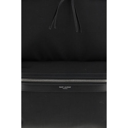 Backpack by Saint Laurent for men in polyamide leather black & signature showcases a urban-chic City Polyamide Leather Backpack design, featuring a secure zipper with urban-chic and versatile handle, backpack-strap & adjustable-strap.