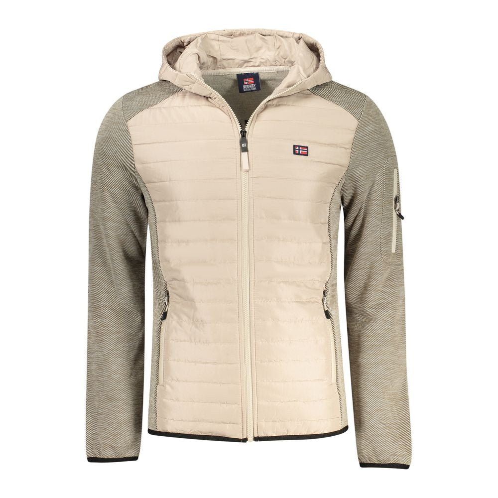 Hooded Windbreaker Jacket by Norway 1963 for men in polyester beige showcases a urban chic silhouette, detailed with a urban chic hooded neckline and functional pockets, hooded & windproof for a polished finish.