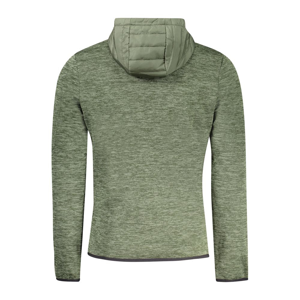 Hooded Windbreaker Jacket by Norway 1963 for men in polyester green features an stylish silhouette, showcasing a sophisticated hooded neckline and performance-driven pockets, hooded & windproof for a premium, stylish look.