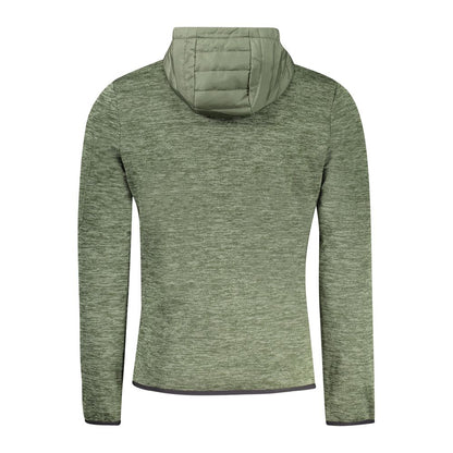 Hooded Windbreaker Jacket by Norway 1963 for men in polyester green features an stylish silhouette, showcasing a sophisticated hooded neckline and performance-driven pockets, hooded & windproof for a premium, stylish look.