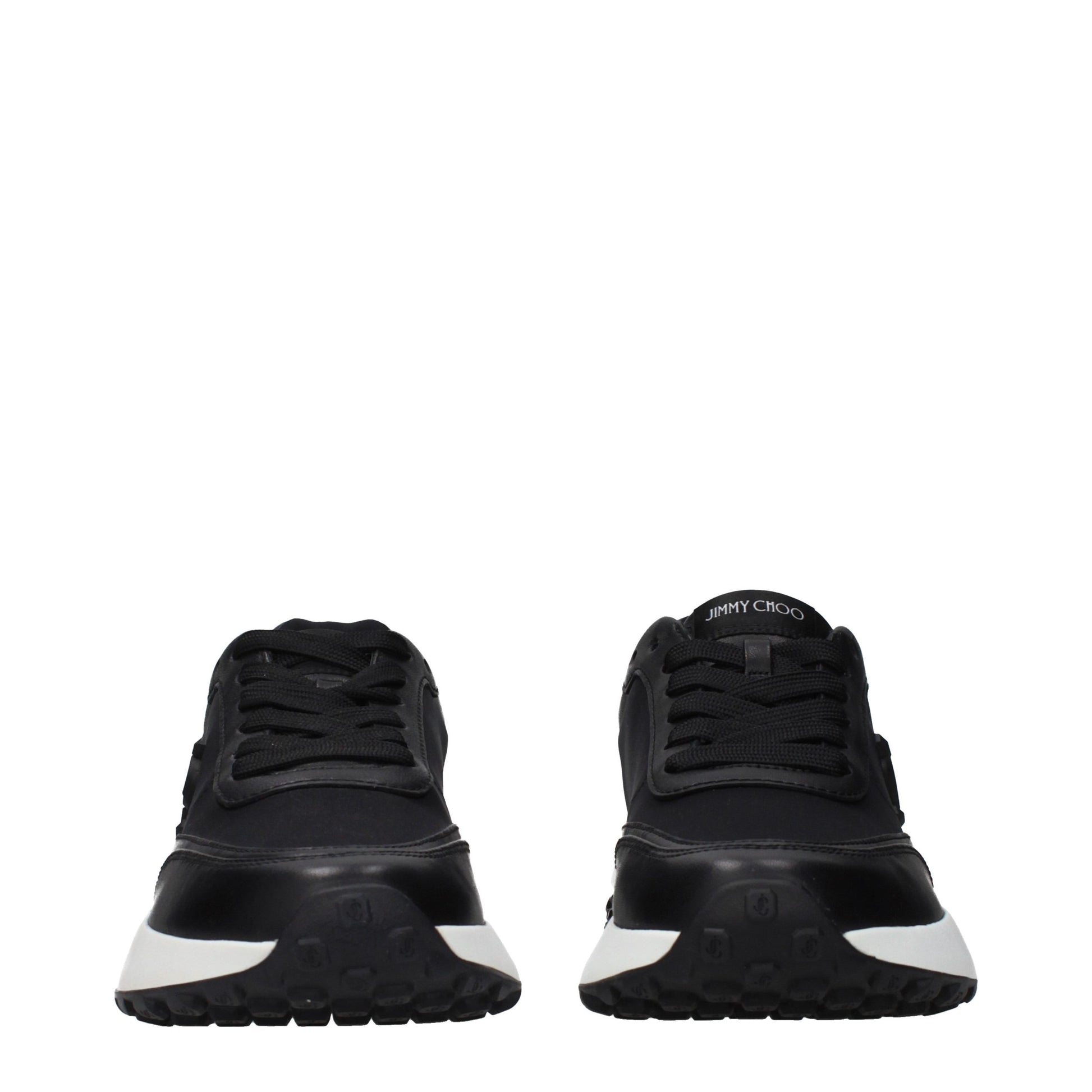 Athletic Sneakers by Jimmy Choo for women in fabric black presents a sleek silhouette, perfectly capturing the athletic style essence of Women's Athletic Fabric Sneakers with its sleek design and premium finish.
