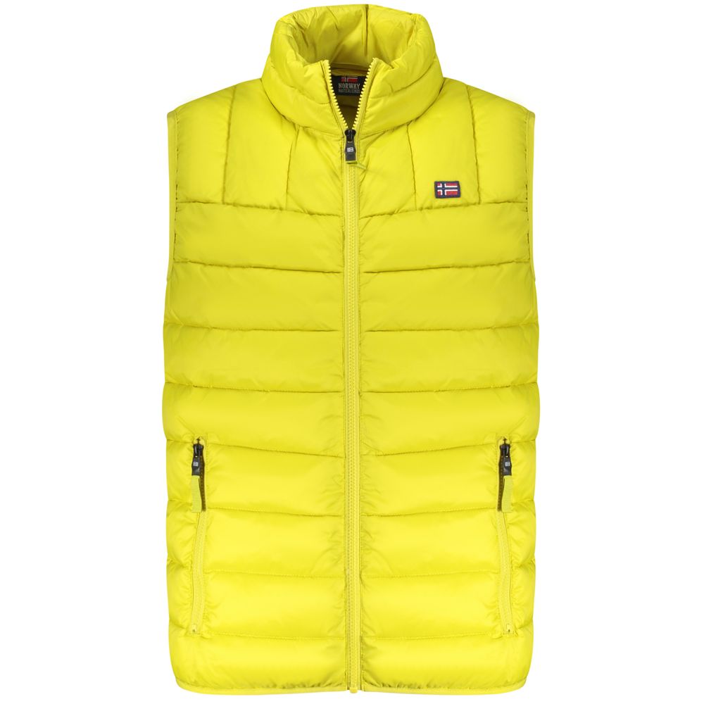Vest by Norway 1963 for men in polyamide blue & yellow features an contemporary silhouette, showcasing refined pockets and a contemporary for a sophisticated layered look.