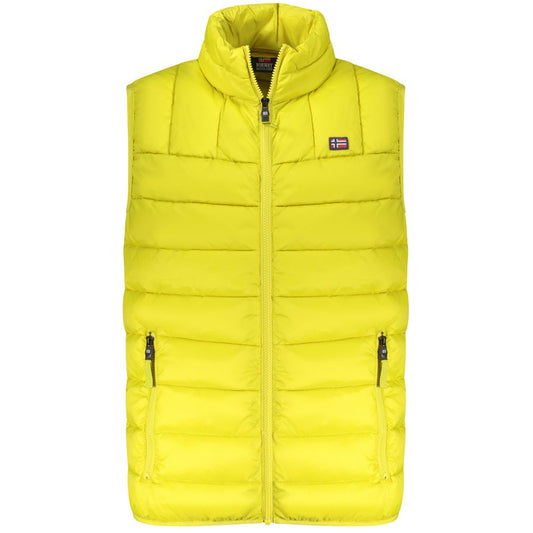 Vest by Norway 1963 for men in polyamide blue & yellow features an contemporary silhouette, showcasing refined pockets and a contemporary for a sophisticated layered look.