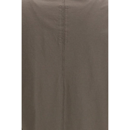 T-Shirt by Rick Owens for men in cotton brown showcases a fashionable silhouette, elegantly detailed with a fashionable and for a sophisticated, high-fashion look.