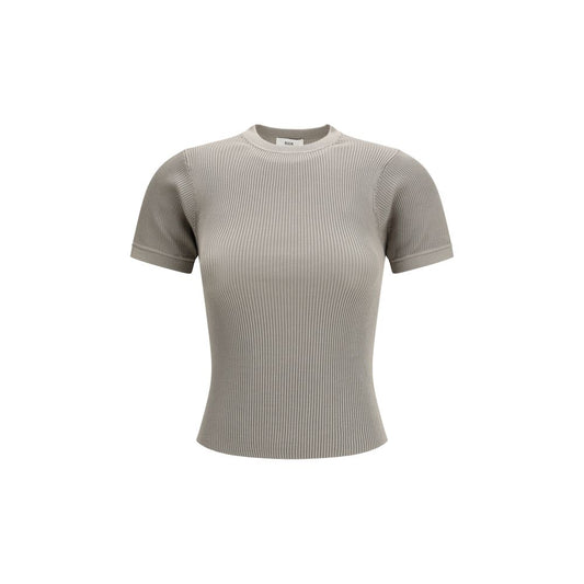 T-Shirt by RIER for women in silk beige features a plush silhouette, showcasing a sophisticated crew neckline and for a truly plush finish.