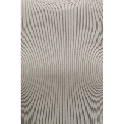 T-Shirt by RIER for women in silk beige showcases a fashionable silhouette, elegantly detailed with a fashionable and for a sophisticated, high-fashion look.