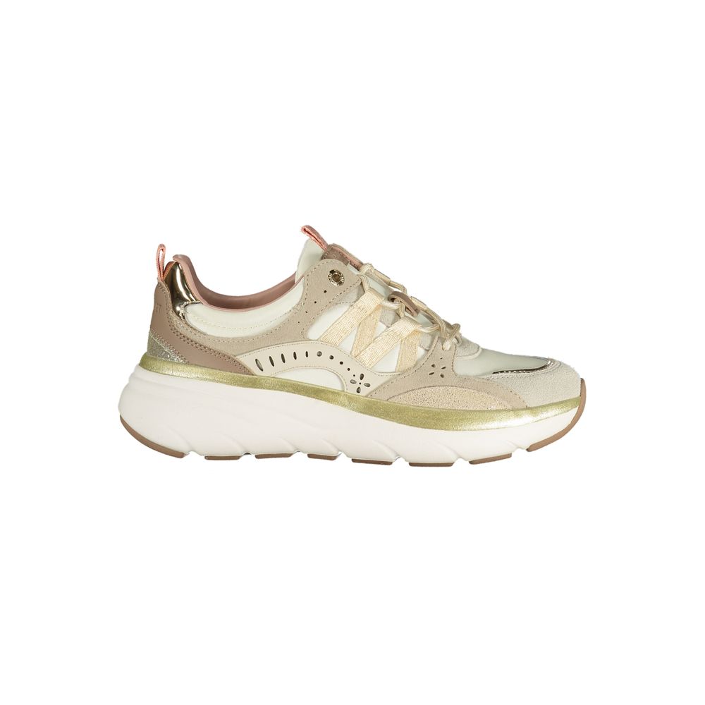 Sneakers by Twinset for women in polyester polyurethane leather beige features a sumptuous design, perfectly showcasing the sumptuous chunky style of this Women's Chunky Polyester Polyurethane Leather Sneakers.