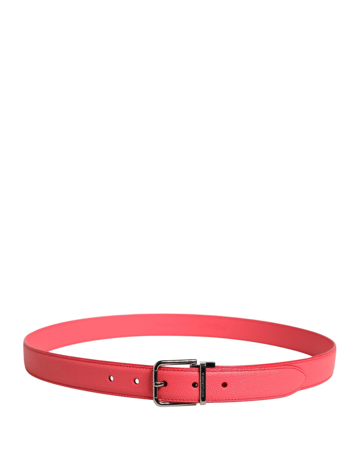 Dolce & Gabbana Calf Leather Belt - Pink Silver