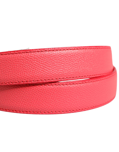 Dolce & Gabbana Calf Leather Belt - Pink Silver