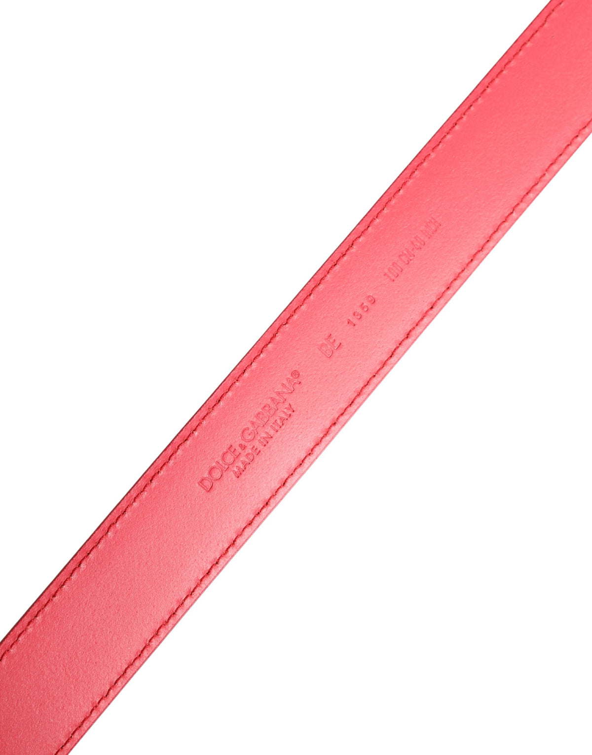 Dolce & Gabbana Calf Leather Belt - Pink Silver