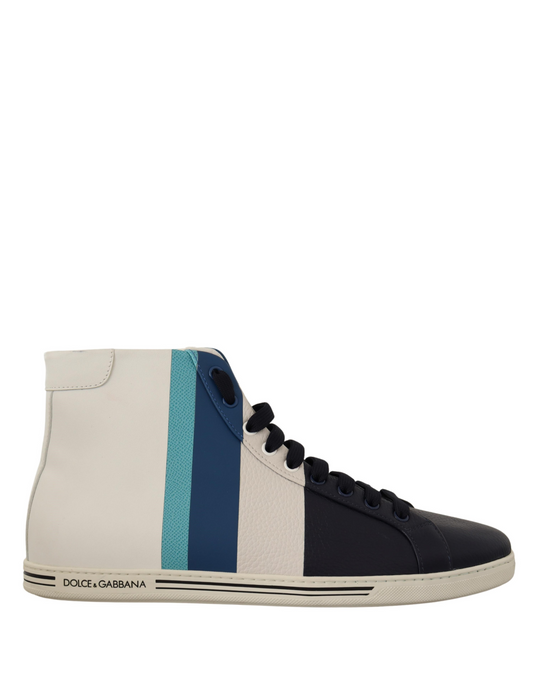 Dolce & Gabbana Men's High Top Mid Leather & Rubber Sneakers - Multicolor