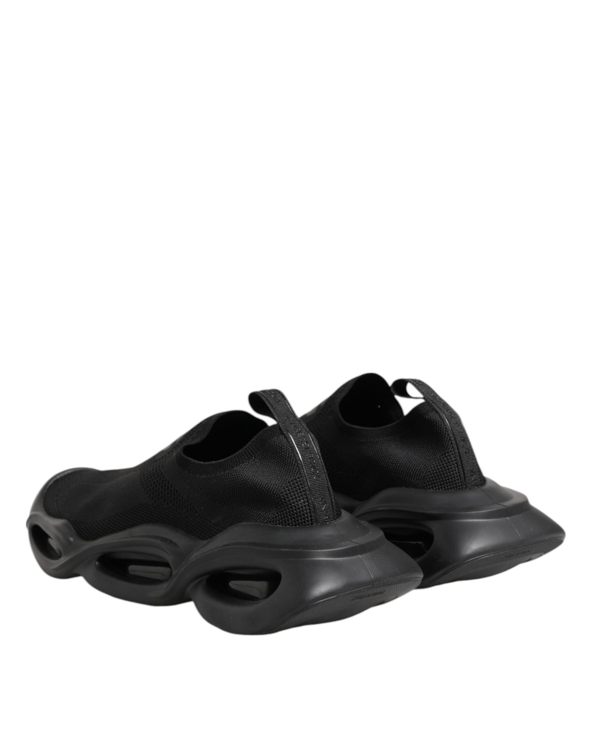 Dolce & Gabbana Men's Low Top Slip On Polyester Rubber & Viscose Sneakers - Black