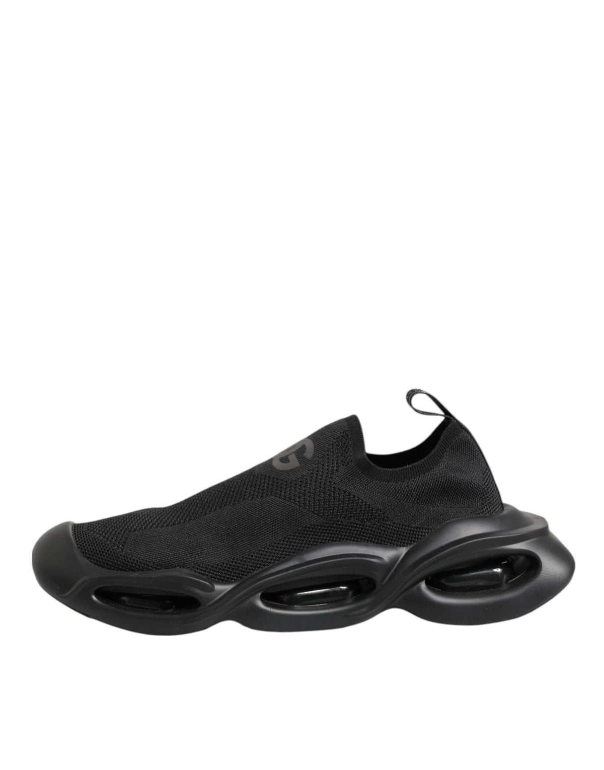 Dolce & Gabbana Men's Low Top Slip On Polyester Rubber & Viscose Sneakers - Black