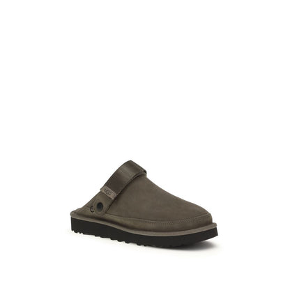 UGG Men's Bos Taurus Nubuck Calf Leather Flat Mule Mules Strap Shoes - Brown