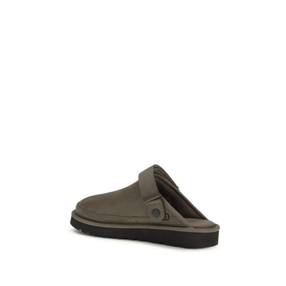 UGG Men's Bos Taurus Nubuck Calf Leather Flat Mule Mules Strap Shoes - Brown