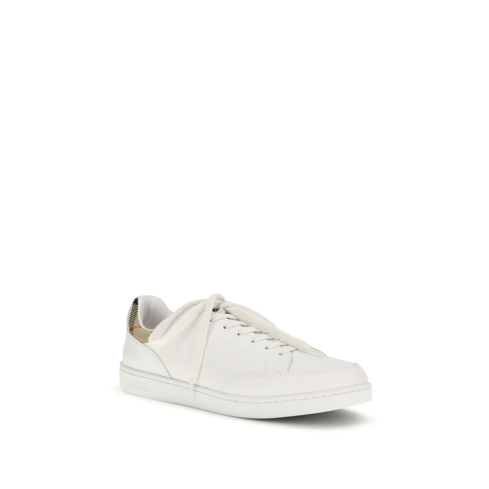 Sneakers by Burberry for men in bos taurus calf suede leather white presents a impeccable silhouette as Men's Low Top Bos Taurus Calf Suede Leather Sneakers, expertly defined by a impeccable low-top style for a impeccable, high-fashion look.