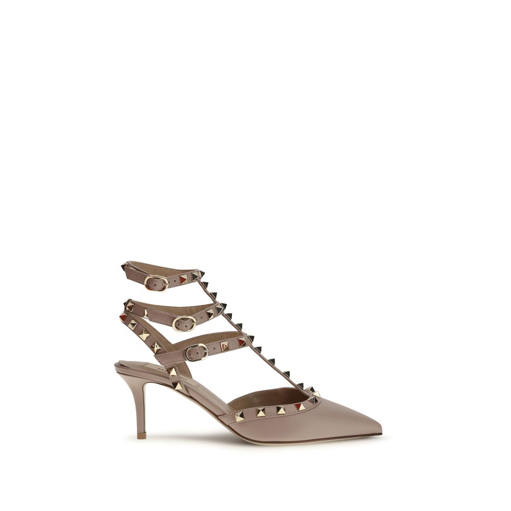 Mid-Heel Stiletto Pumps Heels by Valentino Garavani for women in bos taurus calfskin leather multicolor features a effortlessly chic Rockstud Women's Bos Taurus Calfskin Leather Mid-Heel Stiletto Pumps Heels design with a sophisticated stiletto mid-heel and elegant pointed toe style.