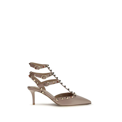 Mid-Heel Stiletto Pumps Heels by Valentino Garavani for women in bos taurus calfskin leather multicolor features a effortlessly chic Rockstud Women's Bos Taurus Calfskin Leather Mid-Heel Stiletto Pumps Heels design with a sophisticated stiletto mid-heel and elegant pointed toe style.