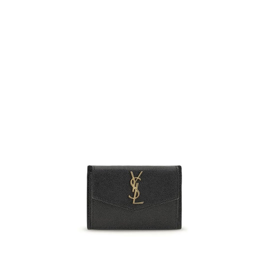 Cardholder Wallet by Saint Laurent for women in bos taurus calfskin leather black & monogram features a sleek silhouette, showcasing the sleek Bos Taurus Calfskin Leather Cardholder Wallet design with sophisticated card-organization compact-design for a premium look.