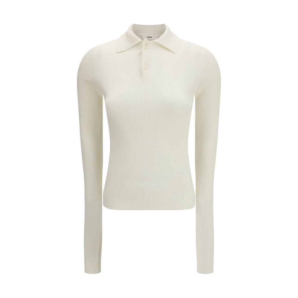 Polo Shirt by RIER for women in silk white showcases a enviable silhouette, featuring a refined and long-sleeve for a enviable finish.