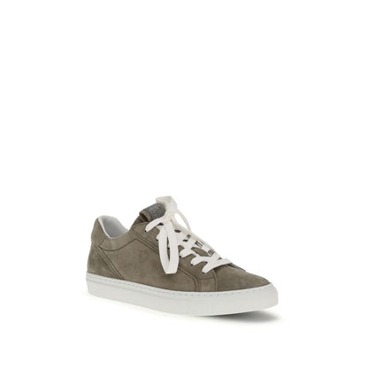 Sneakers by Brunello Cucinelli for women in bos taurus suede calf leather gray features an timeless silhouette from the Women's Fashion Bos Taurus Suede Calf Leather Sneakers collection, showcasing a signature fashion style with an timeless finish.