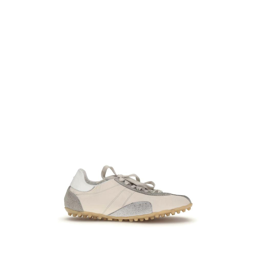 Maison Margiela Women's Athletic Suede Leather Sneakers - Beige